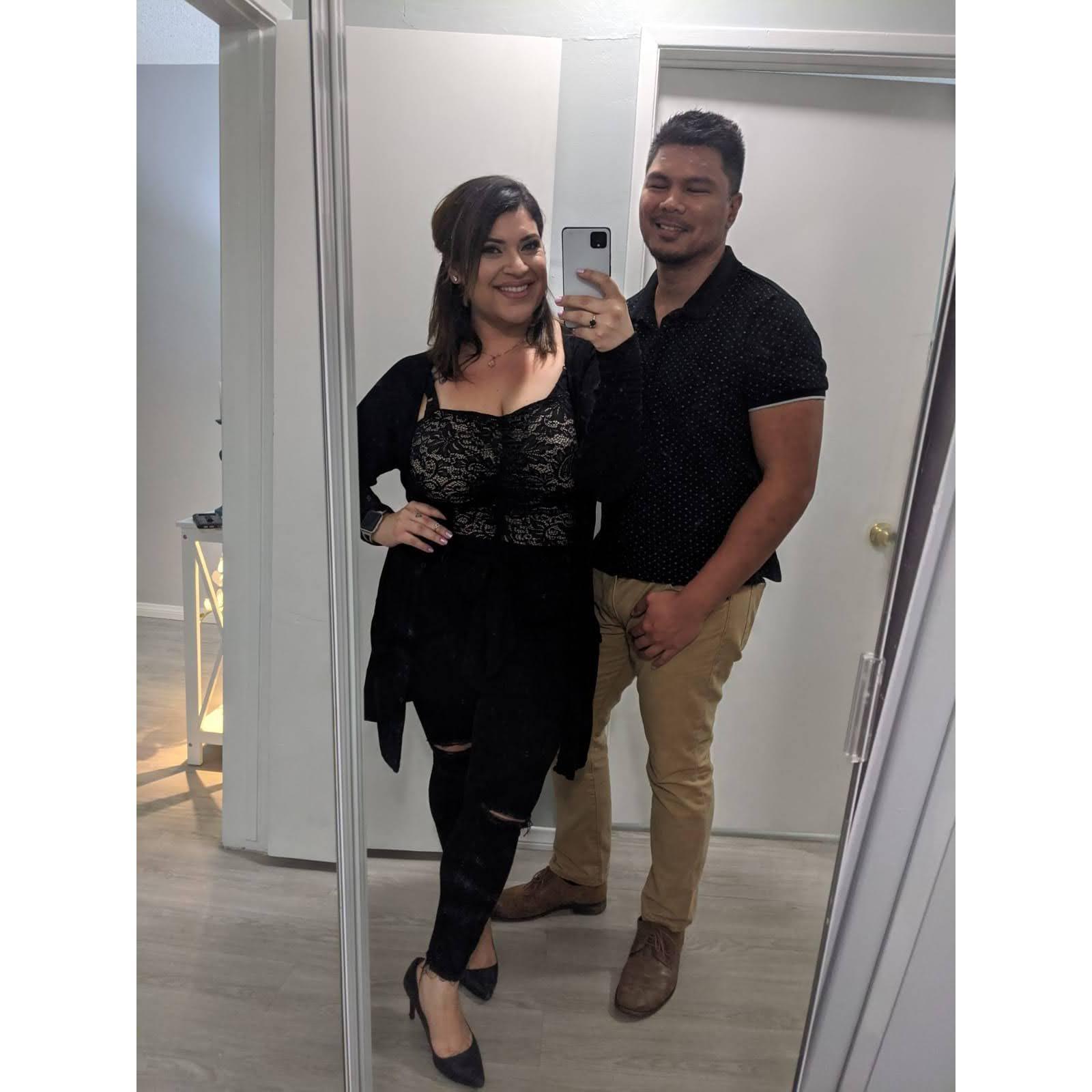 Our first time going out for dinner/drinks in September 2020 since things were barely starting to open up after COVID