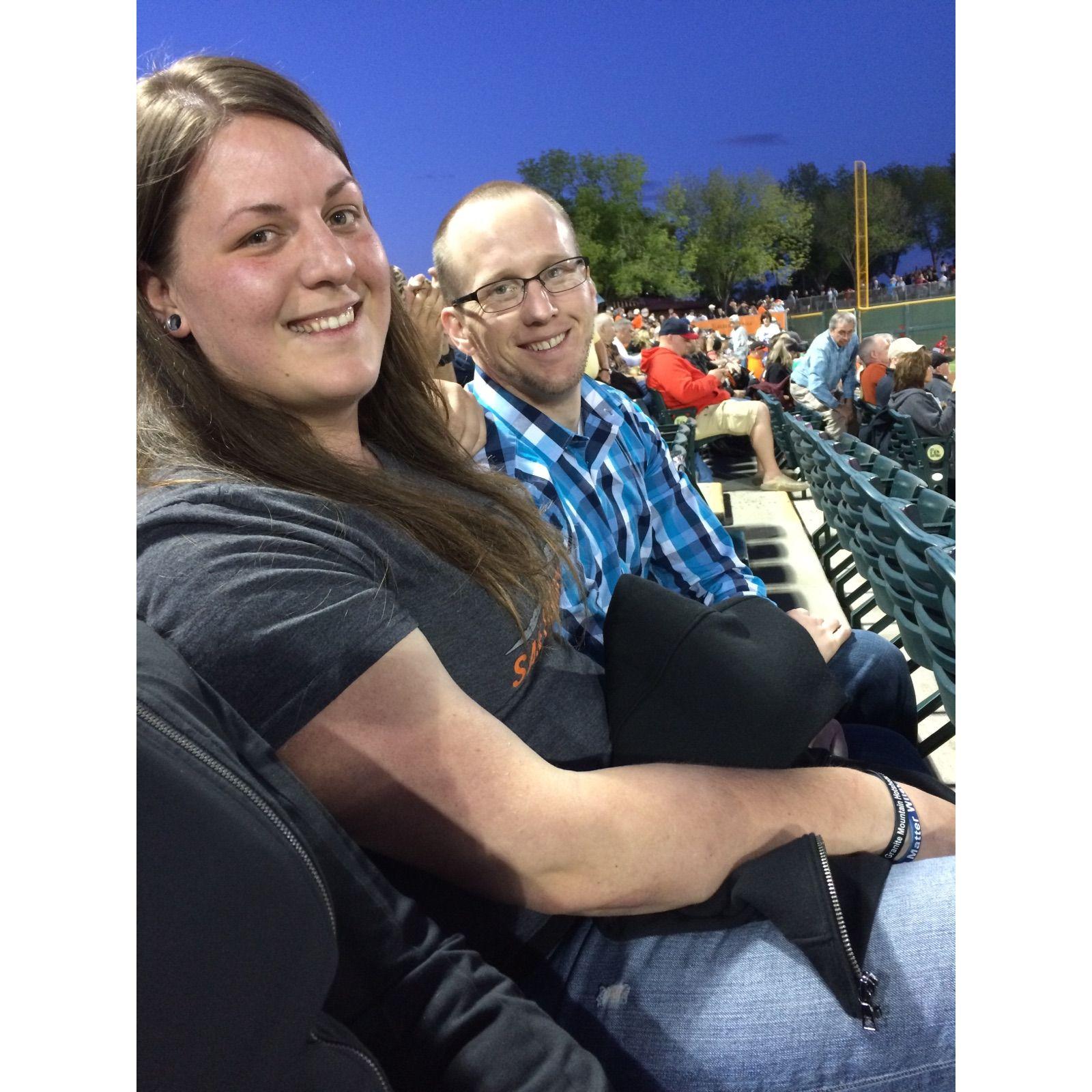 Our first spring training game together!