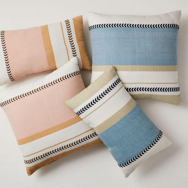 Variegated Block Stripe Indoor/Outdoor Pillow