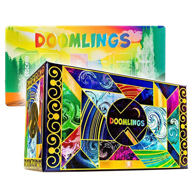 Doomlings Deluxe Card Game Bundle, Suitable for 2 - 6 Players, Fun Family Game for Kids and Adults, Ages 10 and Up | Includes Community Playmat, All 5 Expansions and 3 Mystery Holofoils