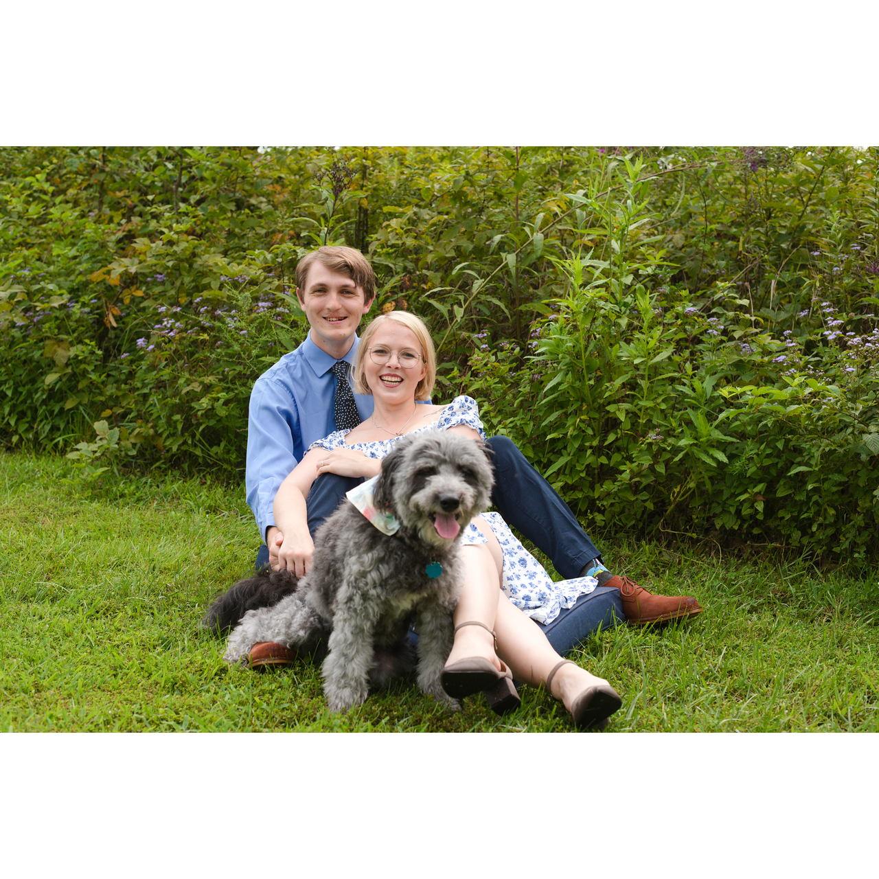 Nice family engagement picture at Nate's parent's house.