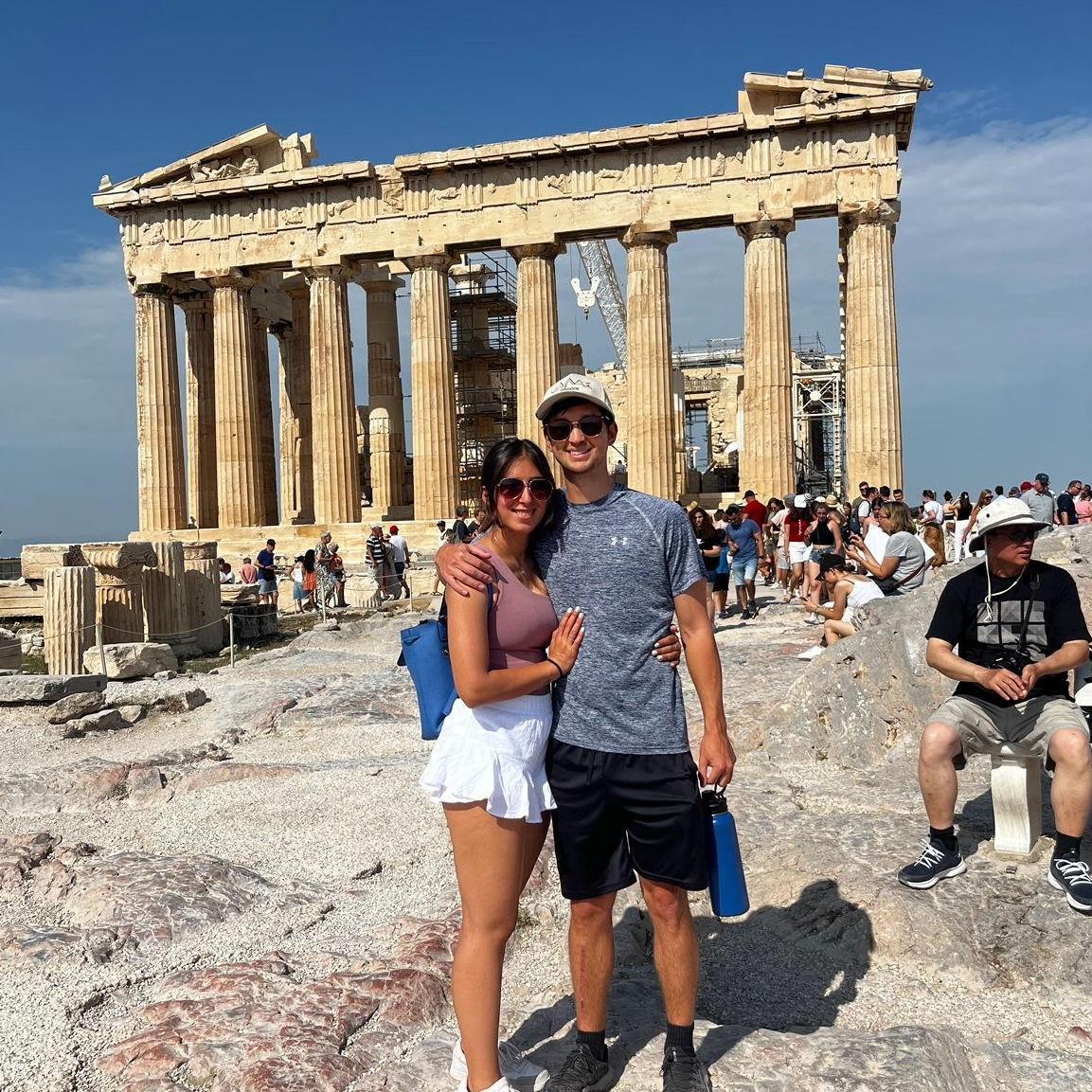 We stopped at the Parthenon during the Athens trip!