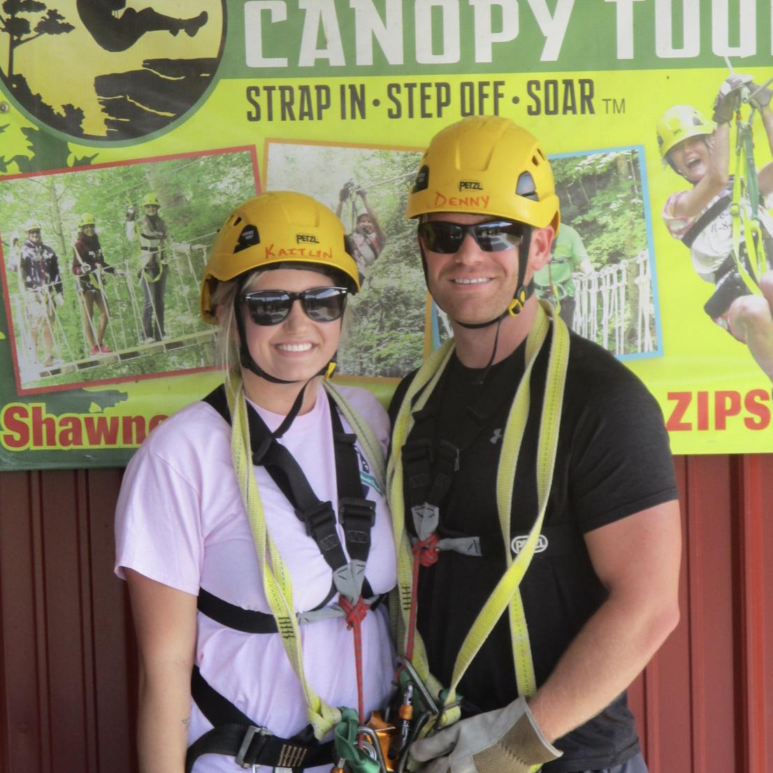 First time for both of us to zipline!