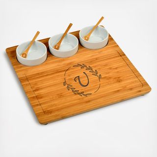 Personalized Engraved 7-Piece Acacia Entertaining Charcuterie Set