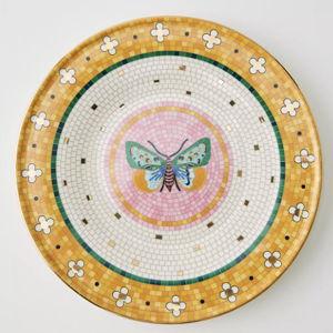The Bistro Tile Stoneware Dessert Plate: Garden Edition (BUTTERFLY)