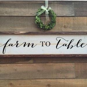 Farm to table sign, Farmer's Market Sign, vintage Home Decor
