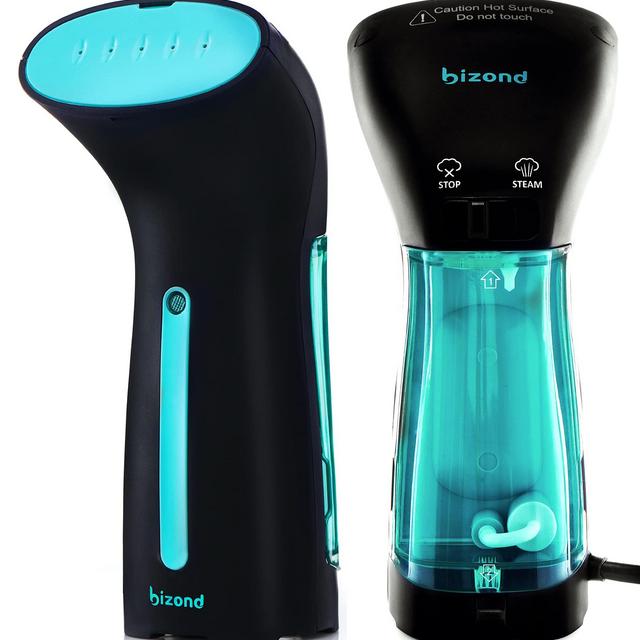 Steamer for Clothes Travel and Home - Portable, Handheld Steamer for Garment and Fabric - No Spitting, Safe and Little Handy - Compact Mini Steamer for Clothing and Curtain with Accessories (Black)