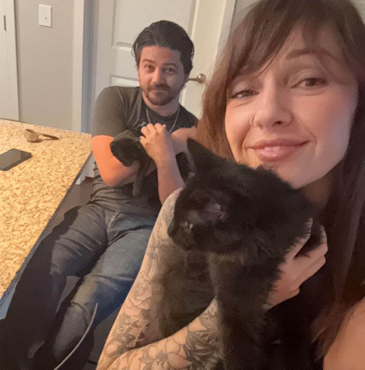 Jeff learned to love cats, again, almost as much as he loves me. But not quite.