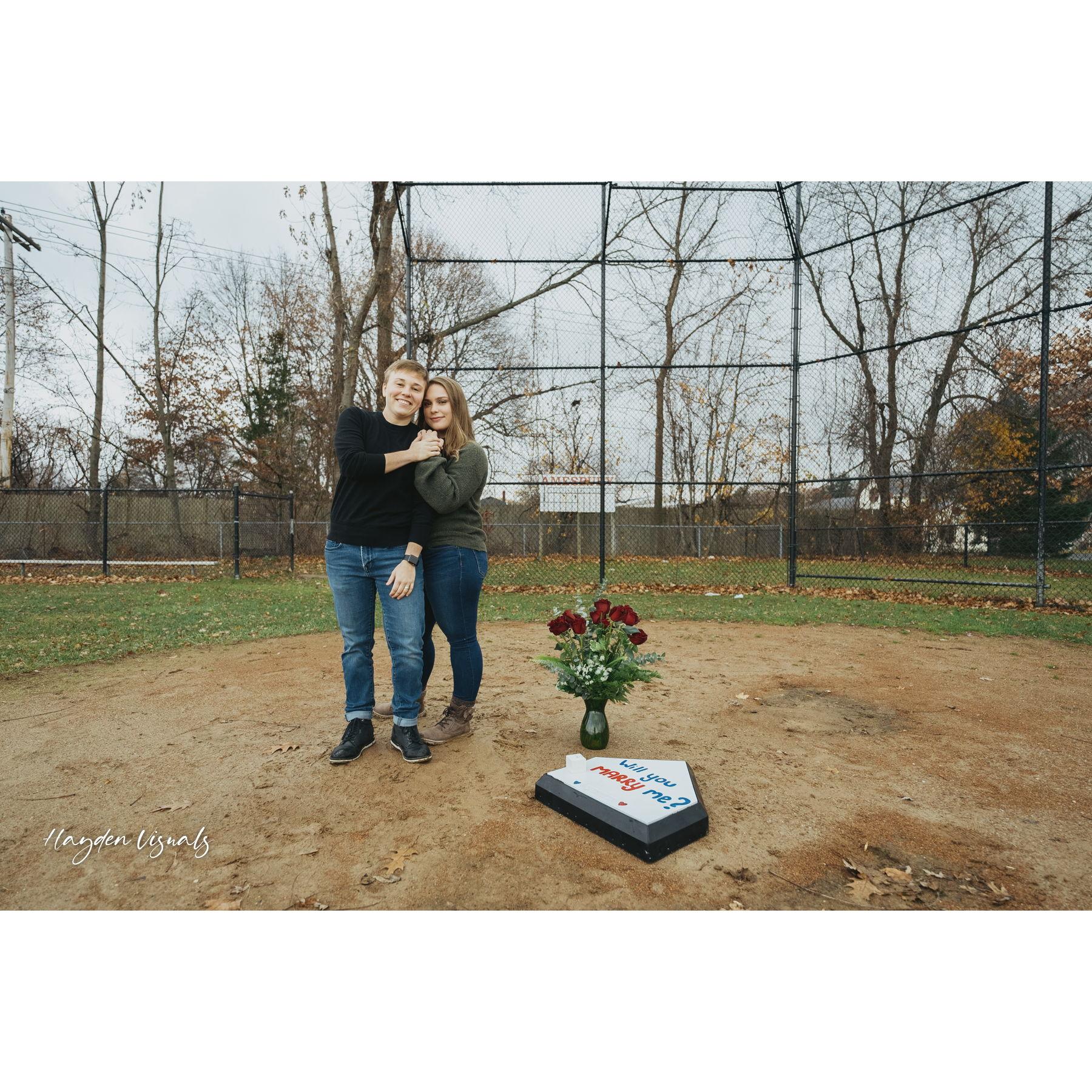 Disclaimer, it rained all day before this photoshoot so Raynna's pants got muddy during the proposal. lol