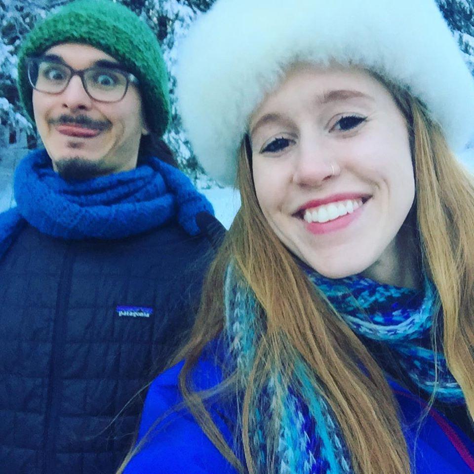 Luey's first experience with a New Hampshire winter.
