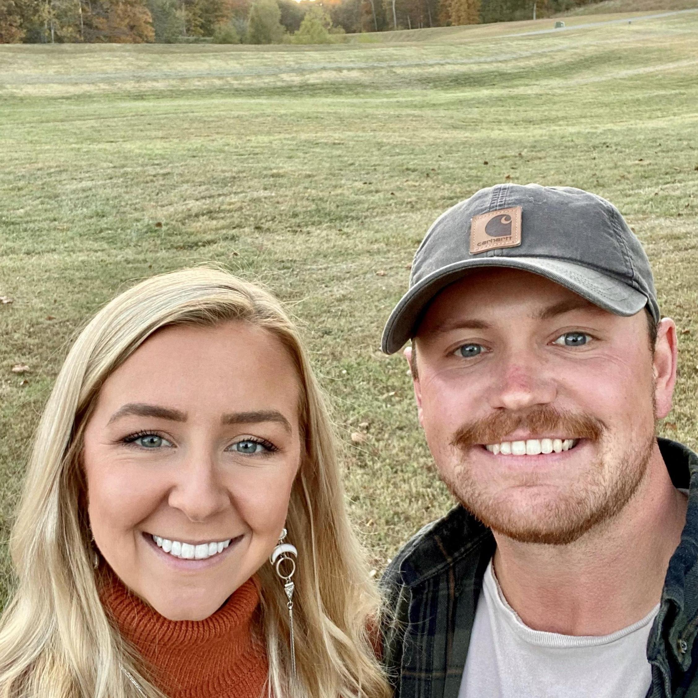 Us standing in our future yard!