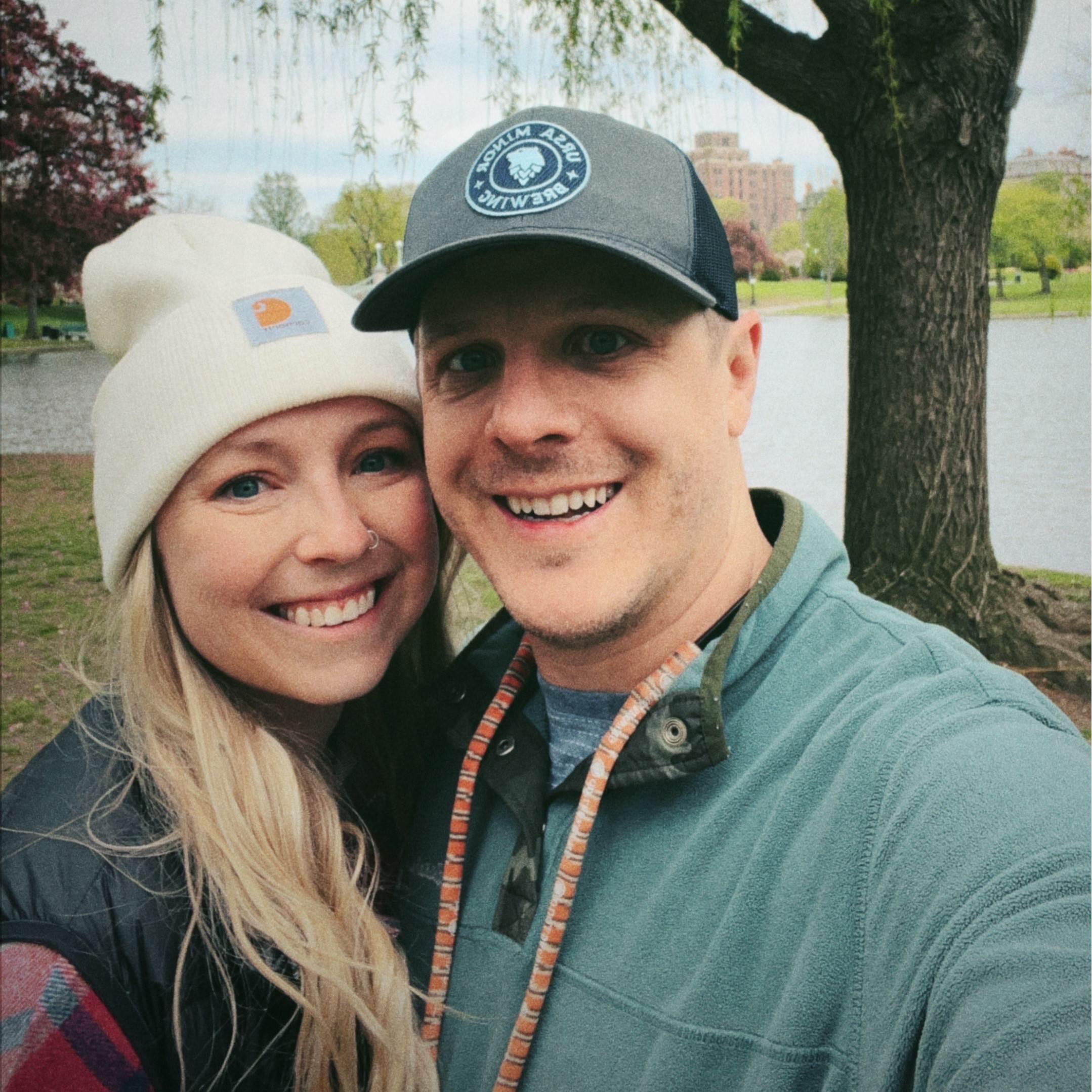Walking around the Public Garden in Boston, Massachusetts