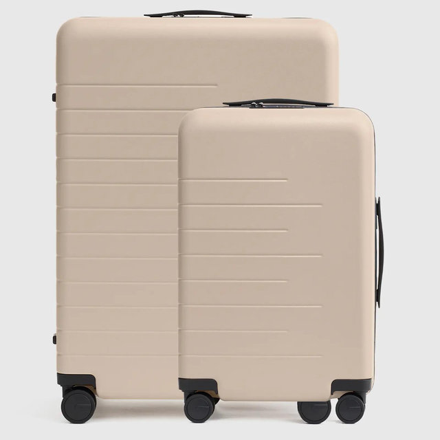 Expandable Small Carry-On & Large Check-In Suitcase Set - Tan