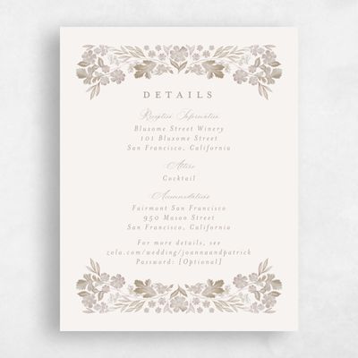 Rich Taupe, Beige Wedding Enclosure - Reed
