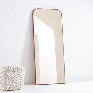 Edge Walnut Arch Rectangle Floor Mirror 32"x76" | Crate & Barrel