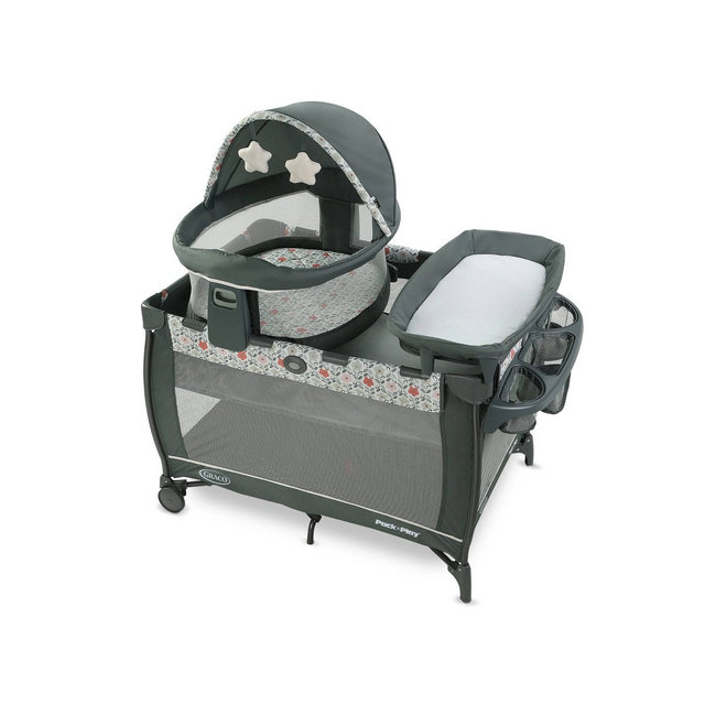Graco Pack 'n Play Travel Dome LX Playard - Annie: Canopy, Bassinet, Locking Wheels