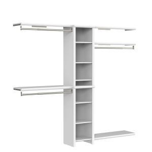 Impressions Basic 48 in. W - 112 in. W White Wood Closet System
