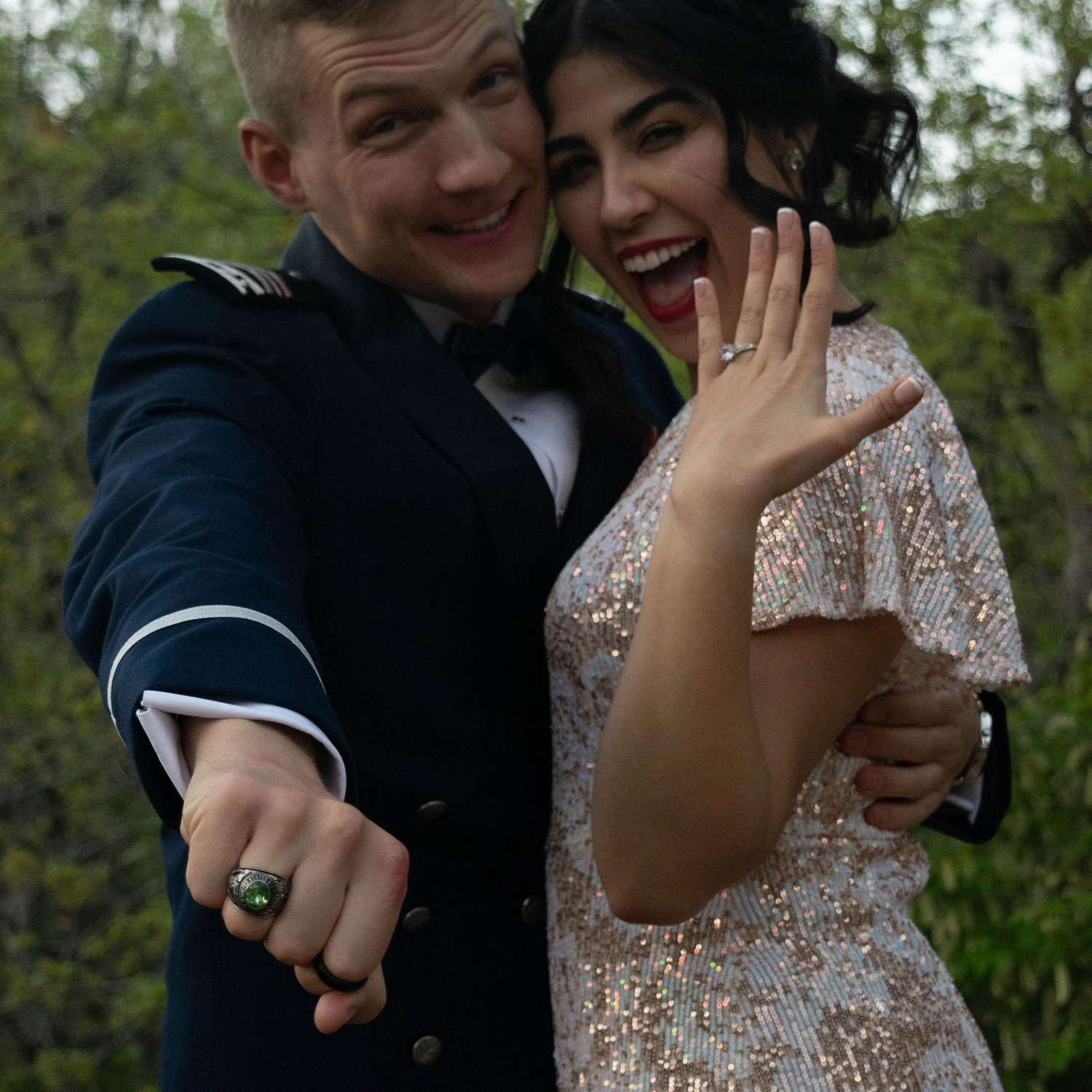 A few moments after Levi's proposal!