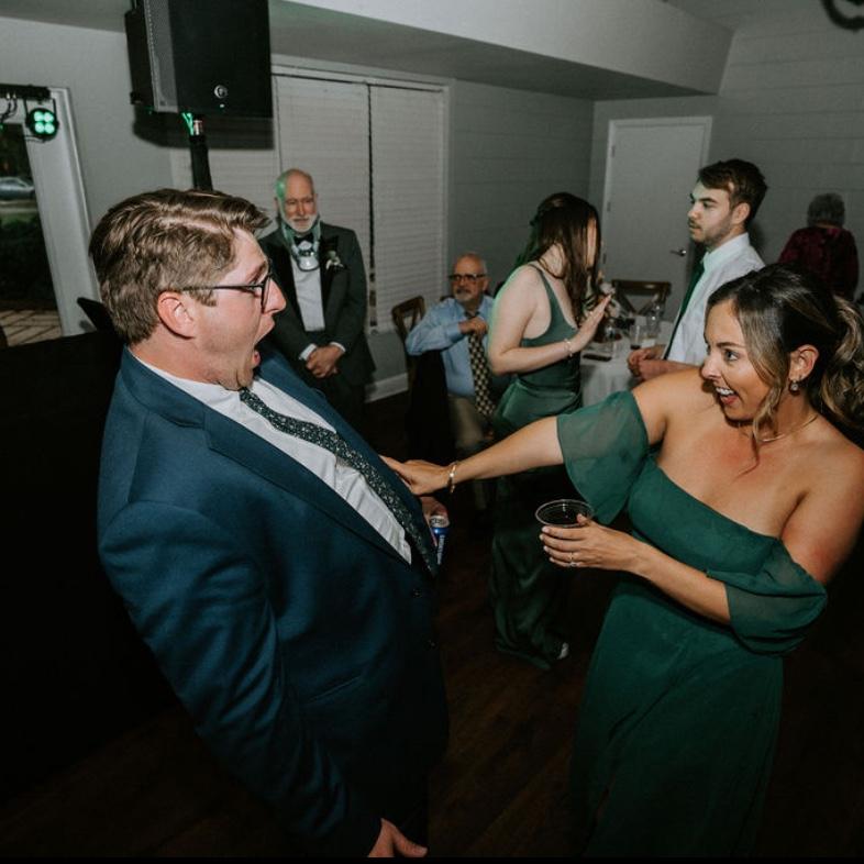 Absolutely tearing up the dance floor at the McLean’s wedding