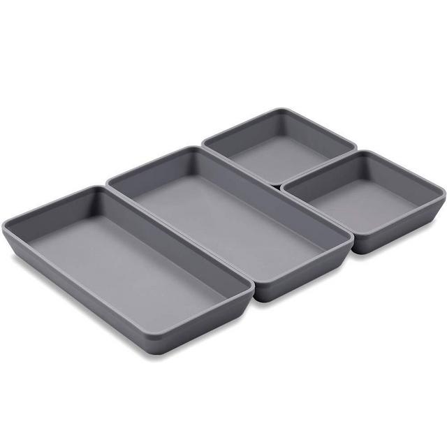 Silicone Nonstick Baking pan, Xomoo Silicone Pans Dividers Baking, Compartment Silicone Appetizer Serving Tray, Oven safe container for Cooking Easy Clean.