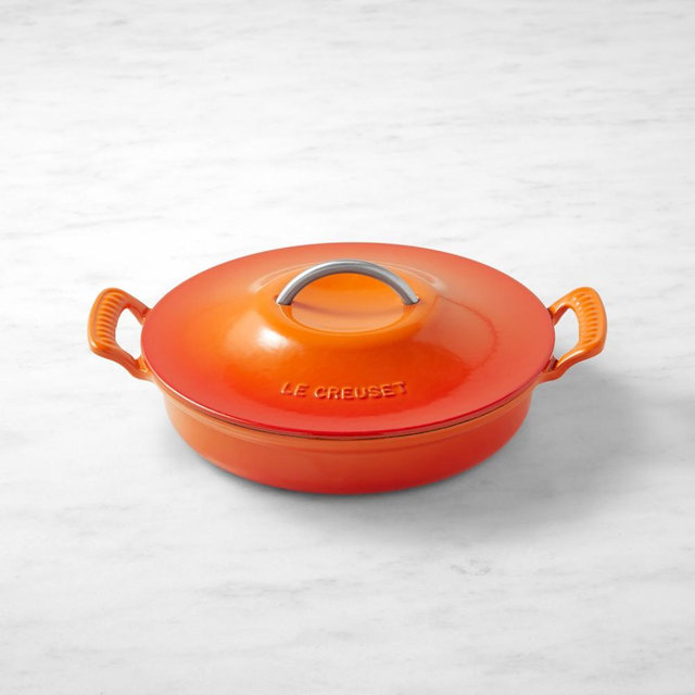 Le Creuset Modern Heritage Enameled Cast Iron Braiser, 3 1/4-Qt., Flame