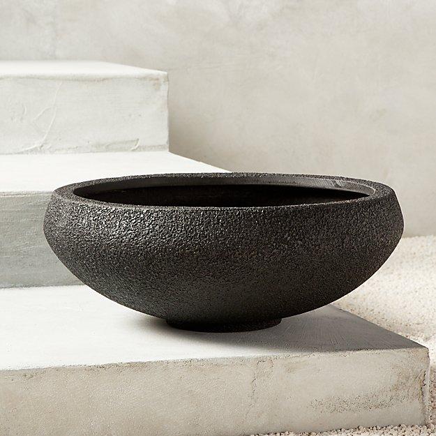 Boka Black Low Planter/Bowl Large