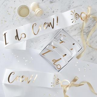 I Do Crew Sash, Set of 6
