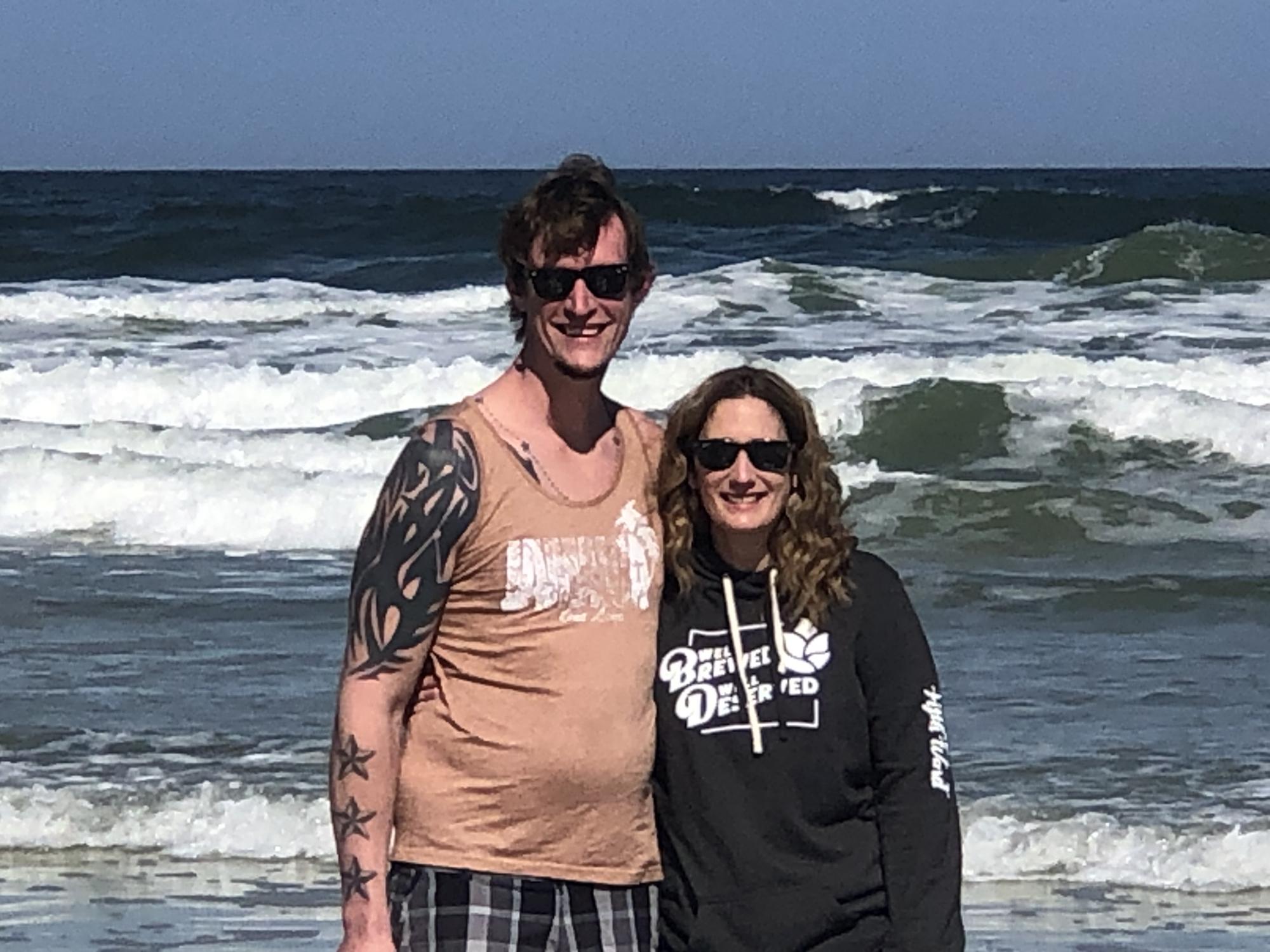 That time in Florida at the end of March when the water was freezing cold! This was right before the water hit us.