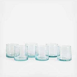 Recycled Double Old Fashioned Glass, Set of 6