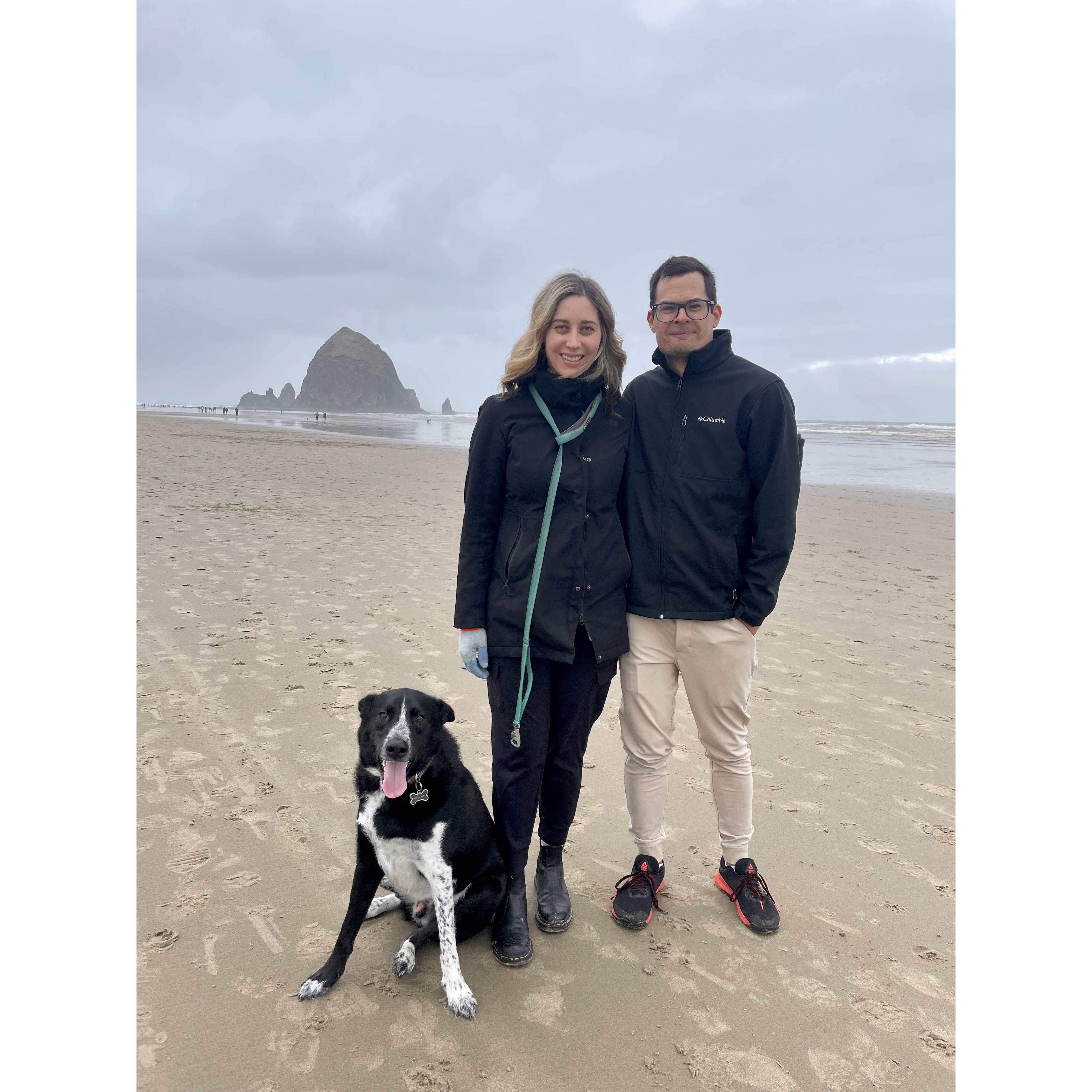 Oliver's favorite place - the beach!