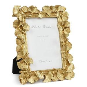 Cuspin Gold Picture Frames 4x6 Vintage Gold Frame, Ornate Leaf Textured Hand-Crafted Resin with Glass Front Antique Photo Frames for Tabletop Display, Retro Design Home Decor
