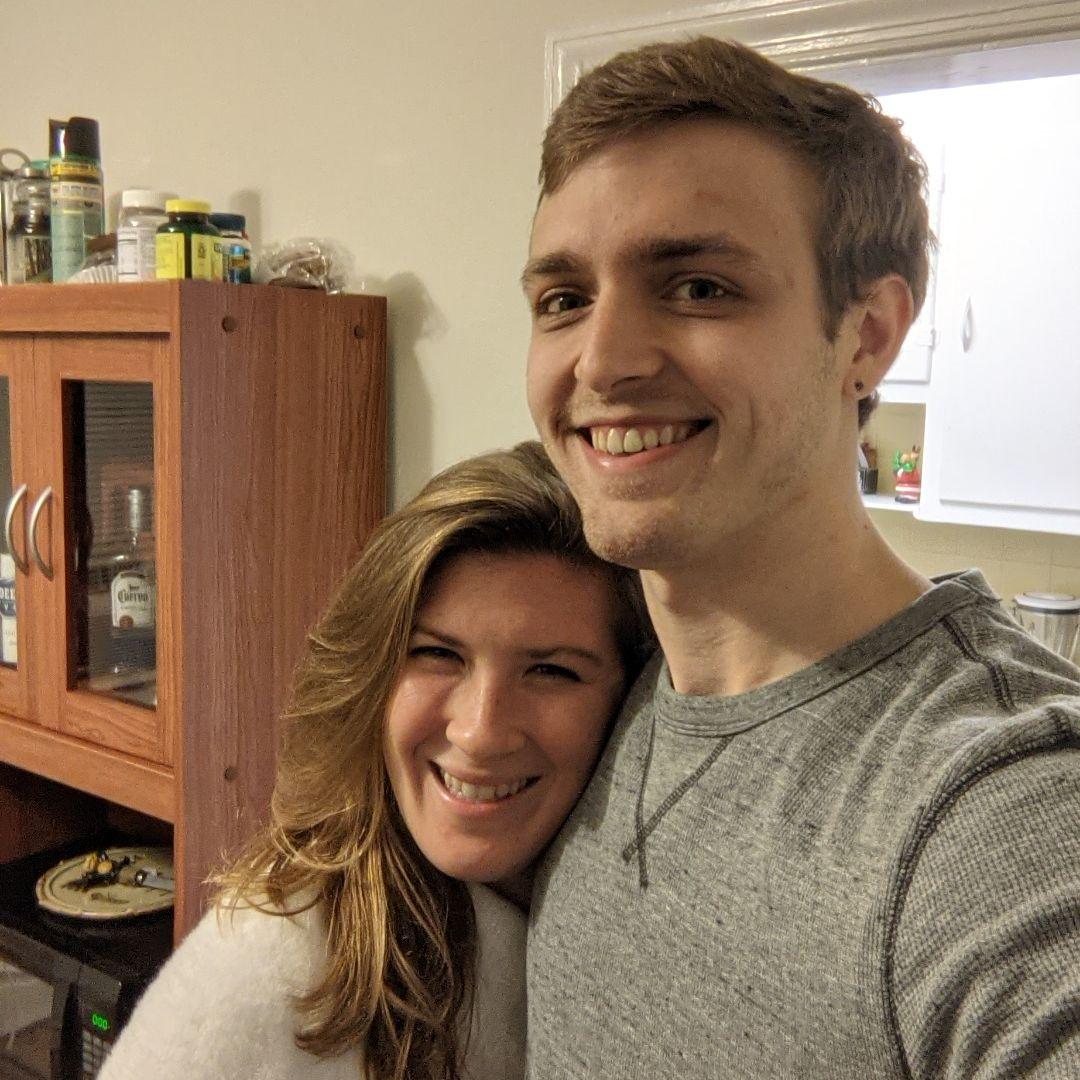 The first photo we can find of the two of us