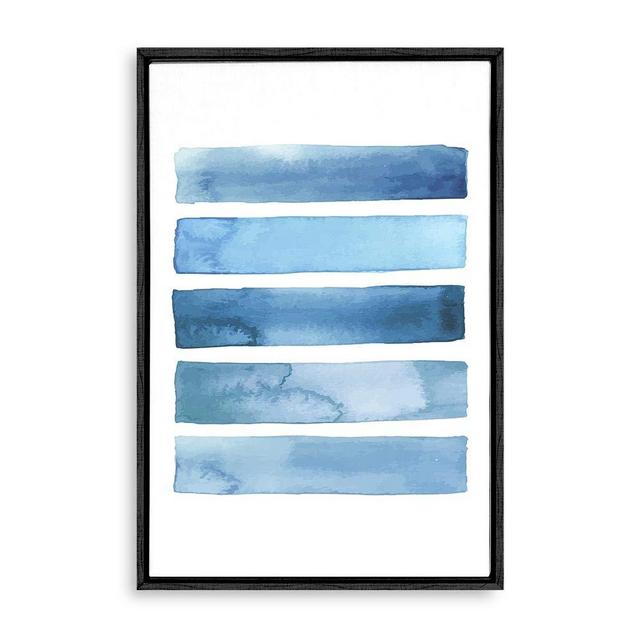 SIGNFORD Framed Canvas Home Artwork Decoration Nordic Style Blue Canvas Wall Art for Living Room, Bedroom - 24x36 inches