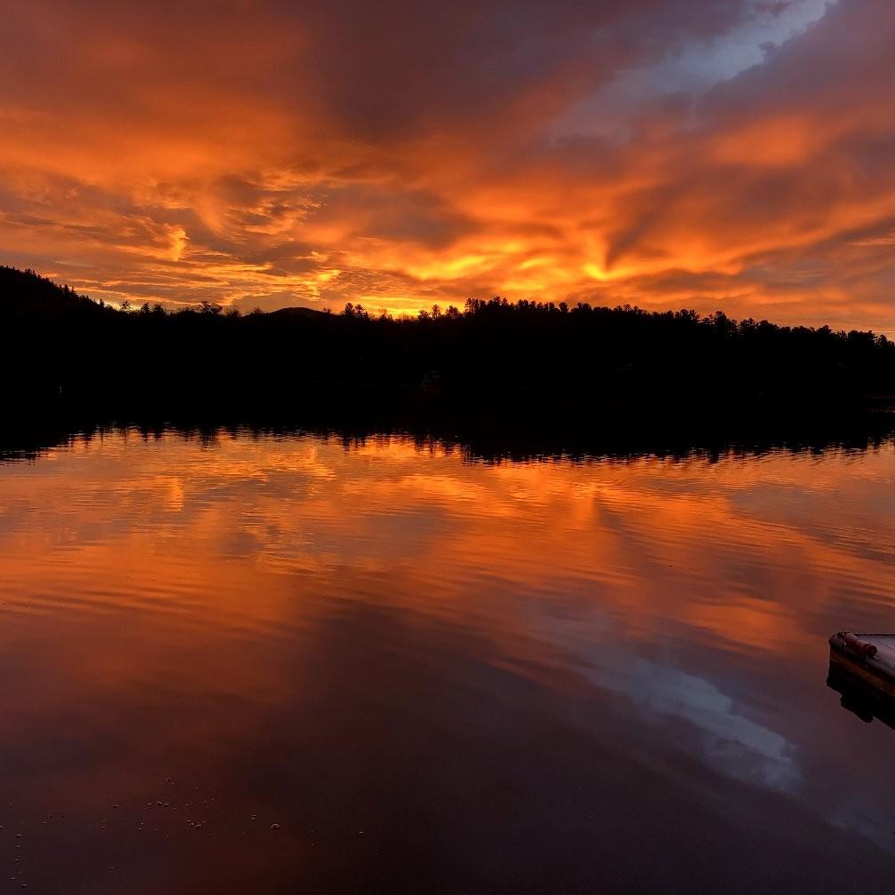 Sunrise on Mirror Lake following the proposal.