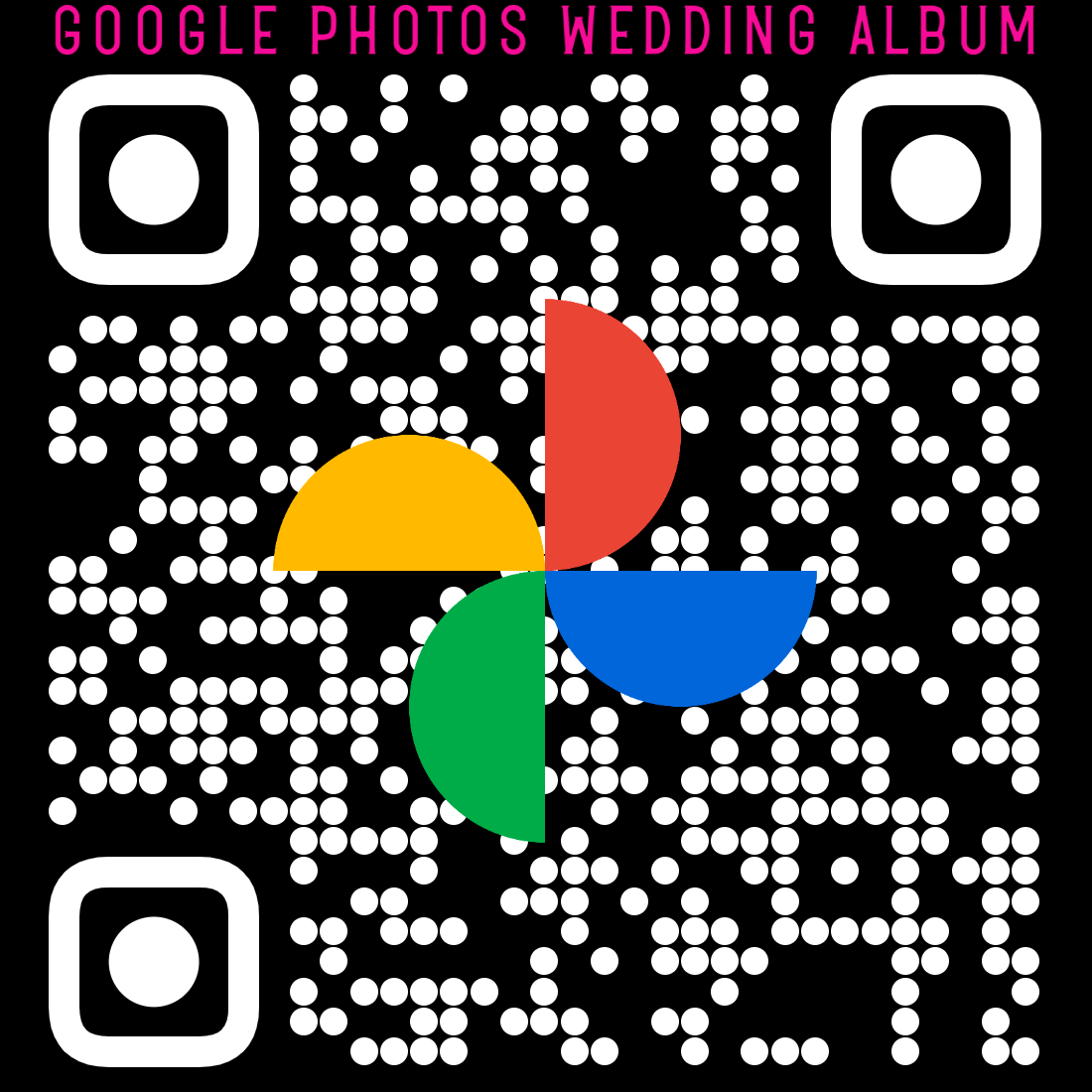 Scan to view our Google Photos Album and add your own photos of our wedding!