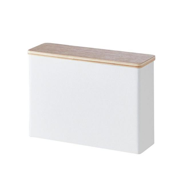 Tosca Wood-Accent Coffee Filter Case, White