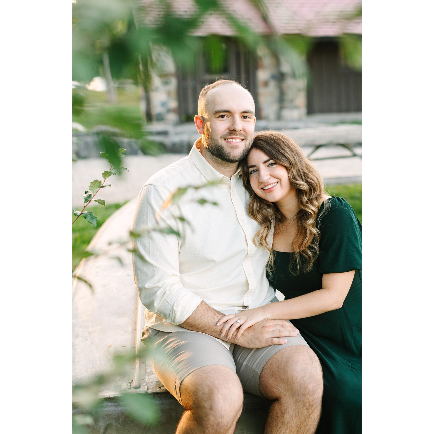 Engagement photo session at Green Lakes State Park!