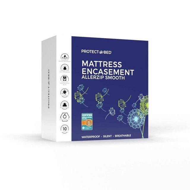 AllerZip Smooth Mattress Encasement with Allergen & Viral Protection - Protect-A-Bed