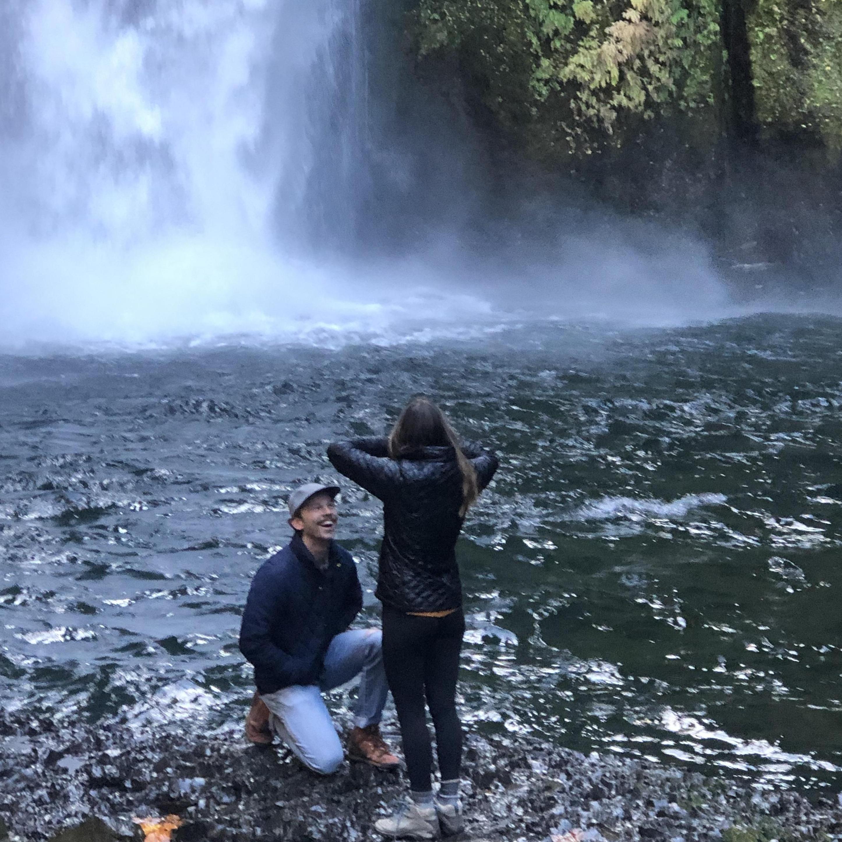 Getting engaged at Wachella Falls, in the Columbia Gorge!!!