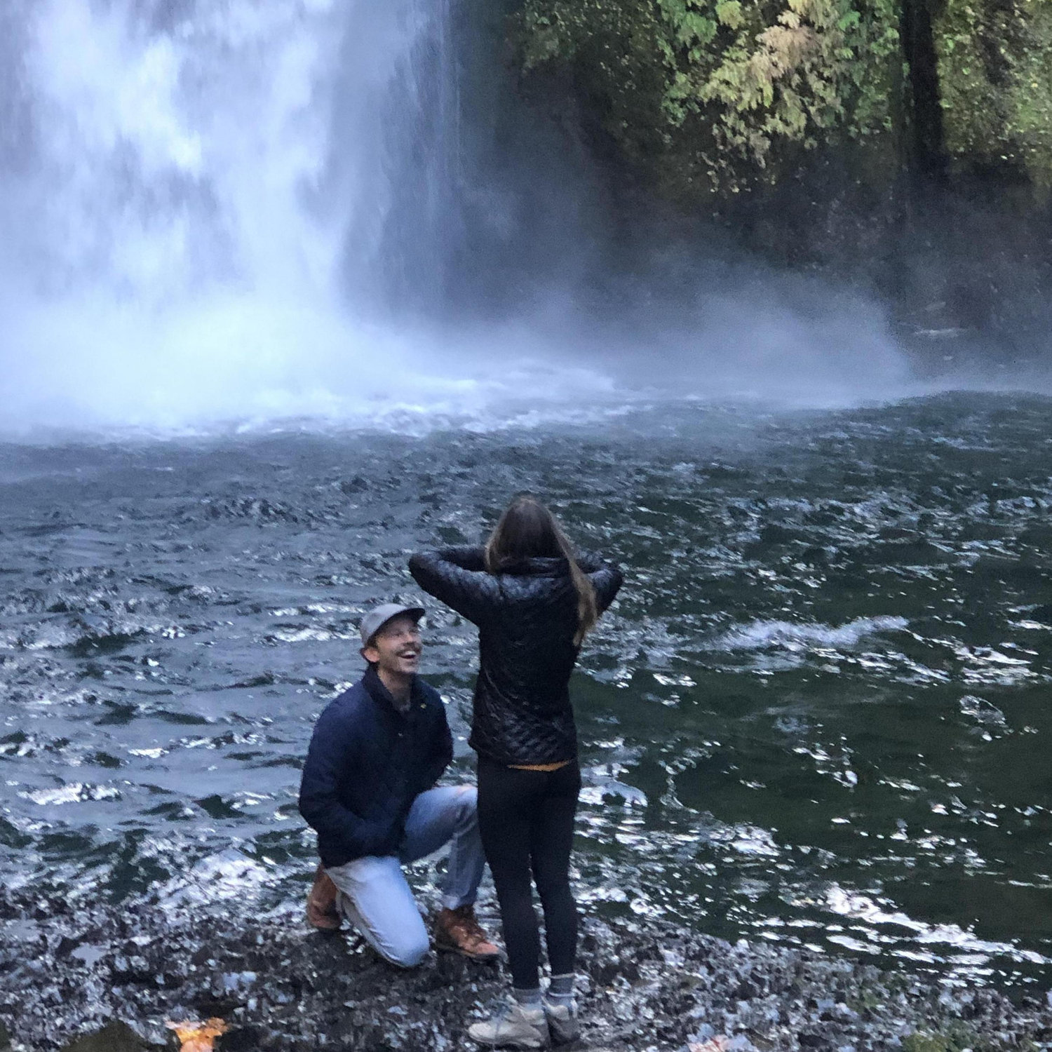 Getting engaged at Wachella Falls, in the Columbia Gorge!!!