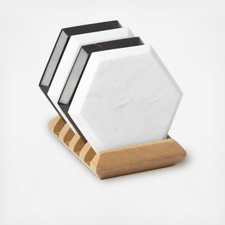 Platform Marble 5-Piece Coaster Set