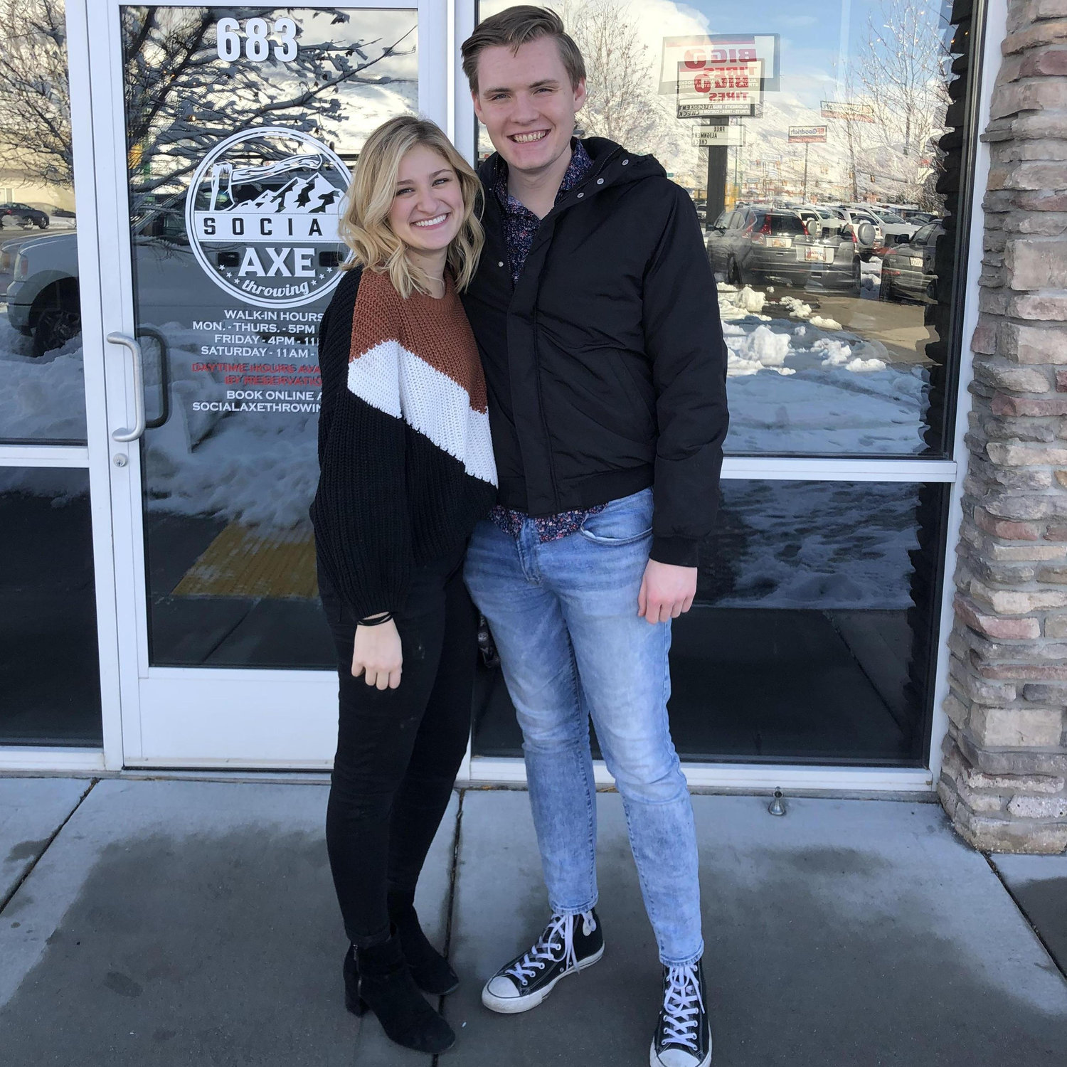 Their first date at Social Axe in Orem two days after Thanksgiving.