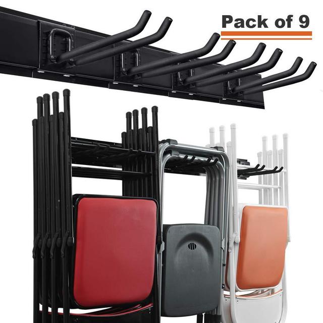 Garage Storage Organization System Wall Mount Rack Heavy Duty Tools Hanger with 6 Hooks 48inch Tracks Max Load 265lb