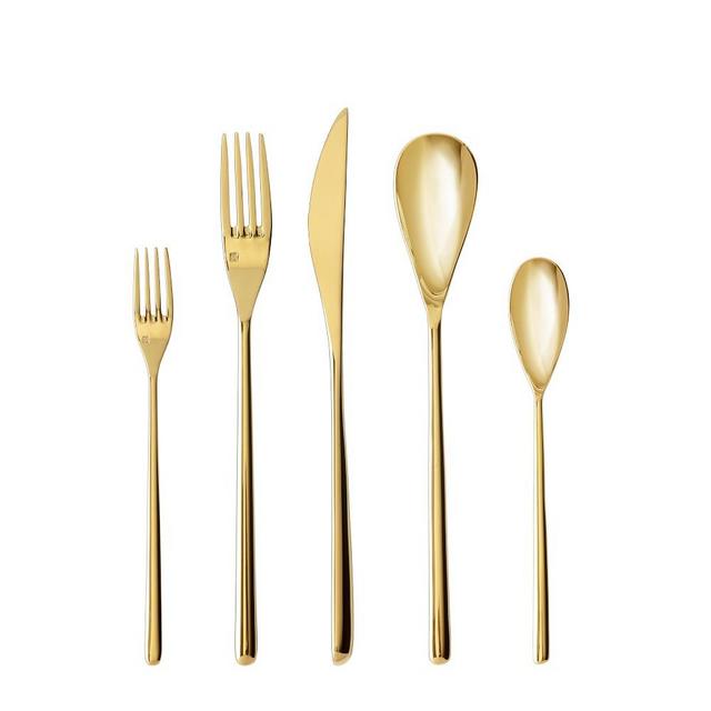 Fortessa Dragonfly Gold 5-Piece Flatware Set