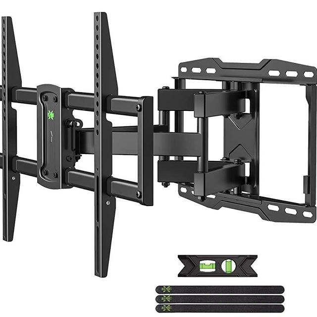 Full Motion TV Mount, USX MOUNT TV Wall Mount for Most 37-75 inch TVs, Holds up to 132lbs, Max VESA 600x400mm, Swivel TV Mount Bracket with Dual Articulating Arms Tilt Rotation Fits 16" Wood Stud