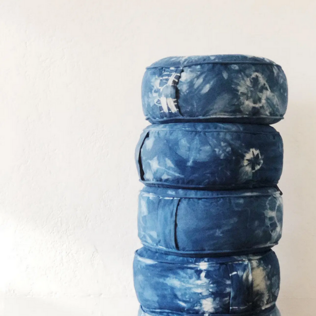 INDIGO DYE MEDITATION PILLOW