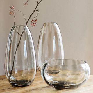 Bolla Glass Pleated Vase