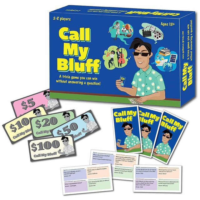Call My Bluff: A Trivia Game You Can Win Without Answering a Question - Fun Family Card Game for Adults and Teens
