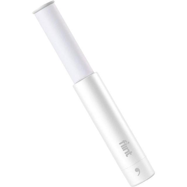 Flint Retractable Lint Roller, Refillable, 30 Sheets, Metallic Pearl White