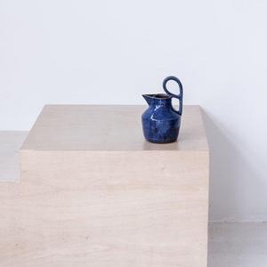ANK Wide Ceramic Pitcher: Blue